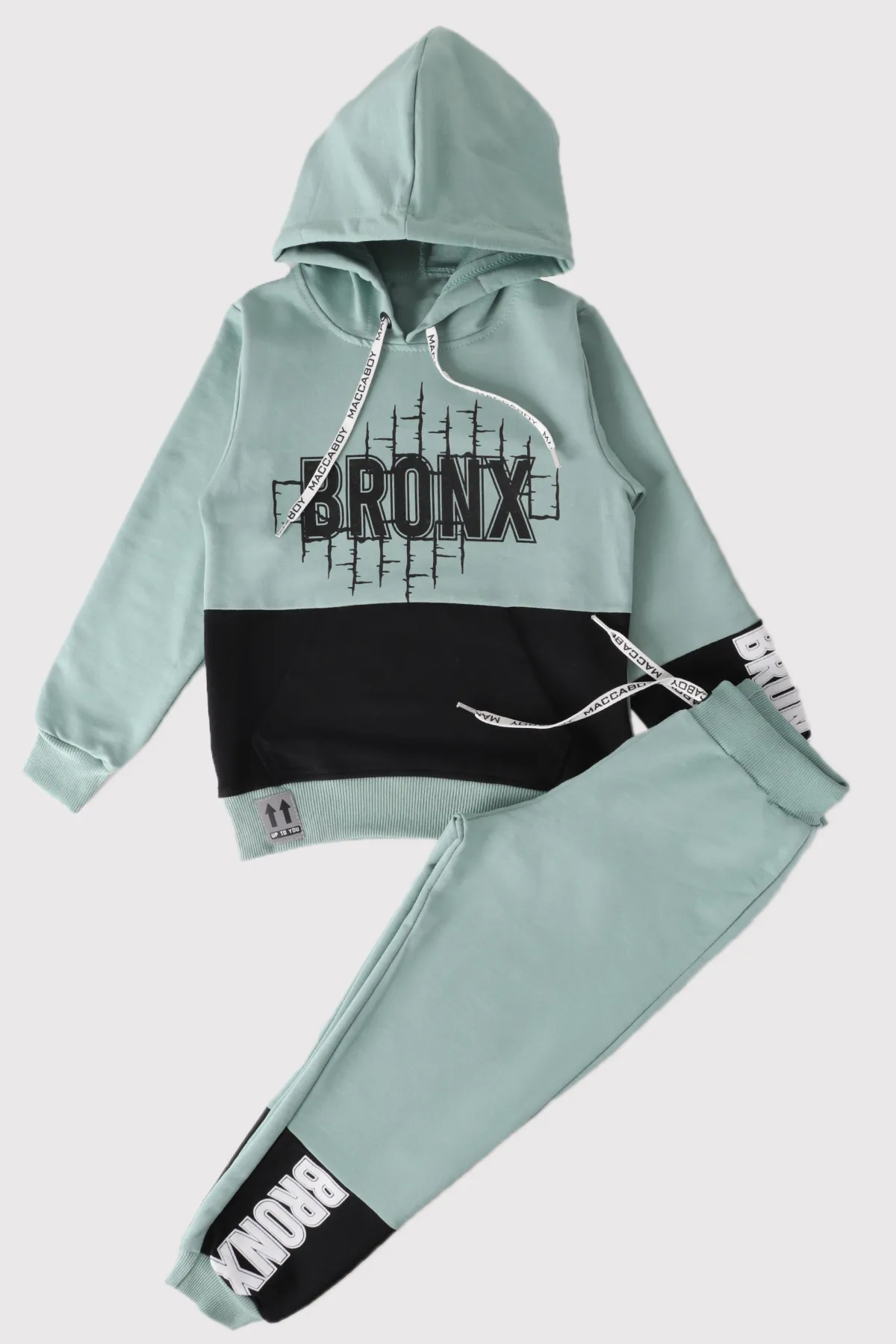 AHENGİM  Bedrucktes Bronx-Trainingsanzug-Set für Jungen Ak2235