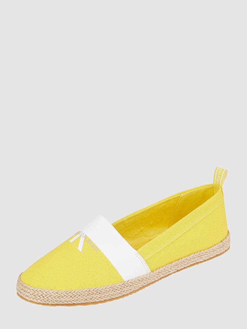 Espadrilles aus Canvas in gelb