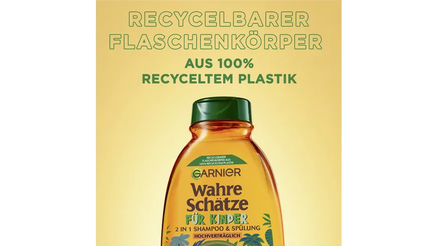 Garnier Wahre Schätze Shampoo für Kinder Aprikose und Baumwollblüte 300 ml