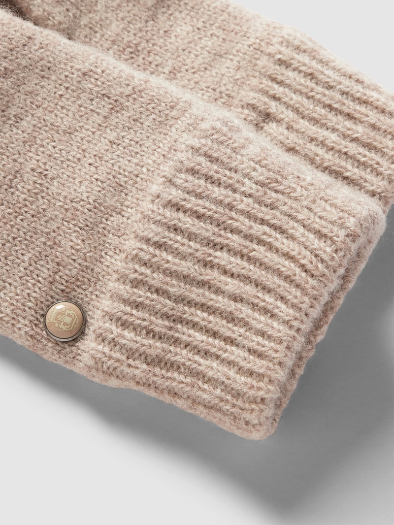 Handschuhe mit Label-Detail in beige