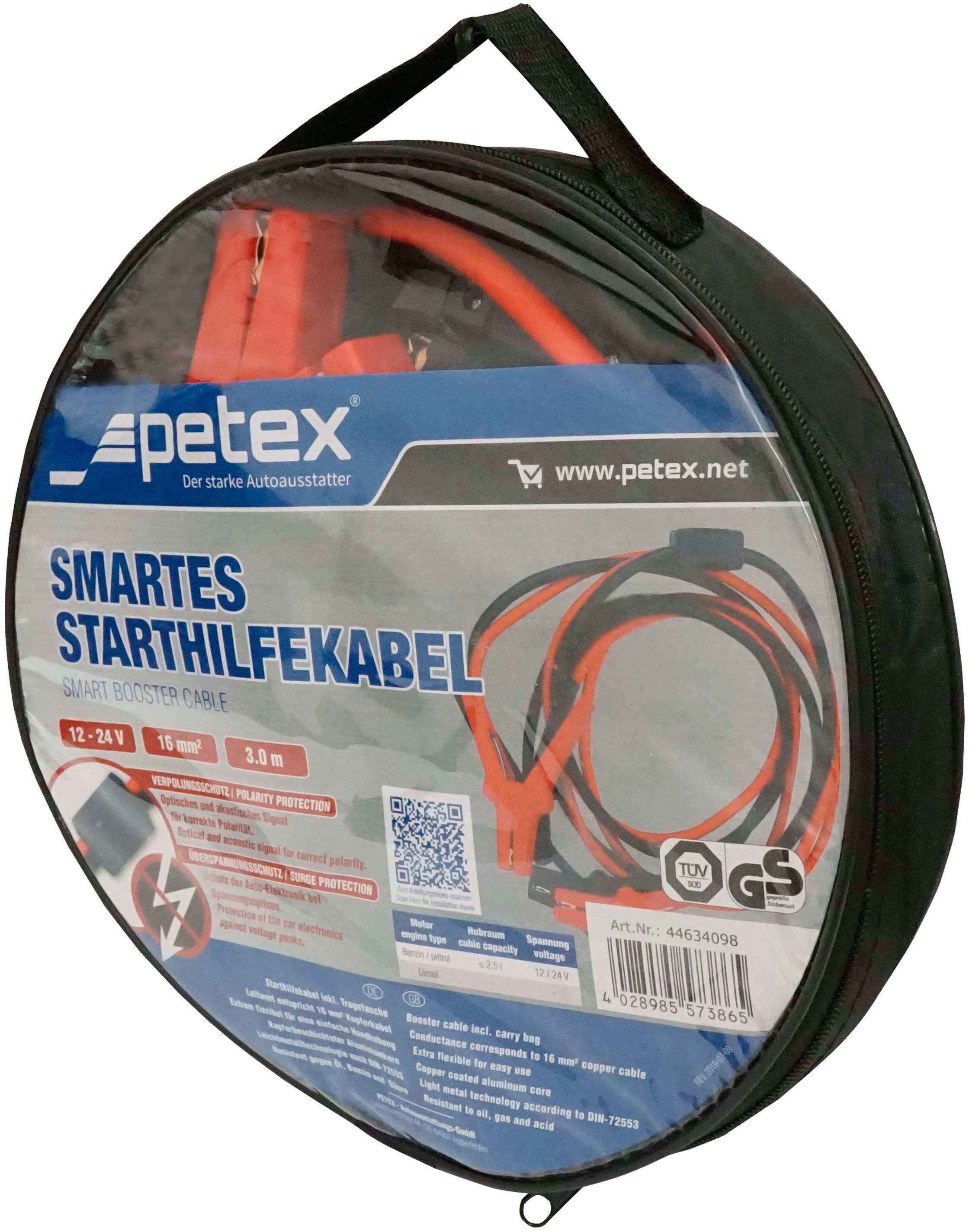 Petex Starthilfekabel, (300 cm), 16 mm², Nennspannung: 12 - 24 Volt