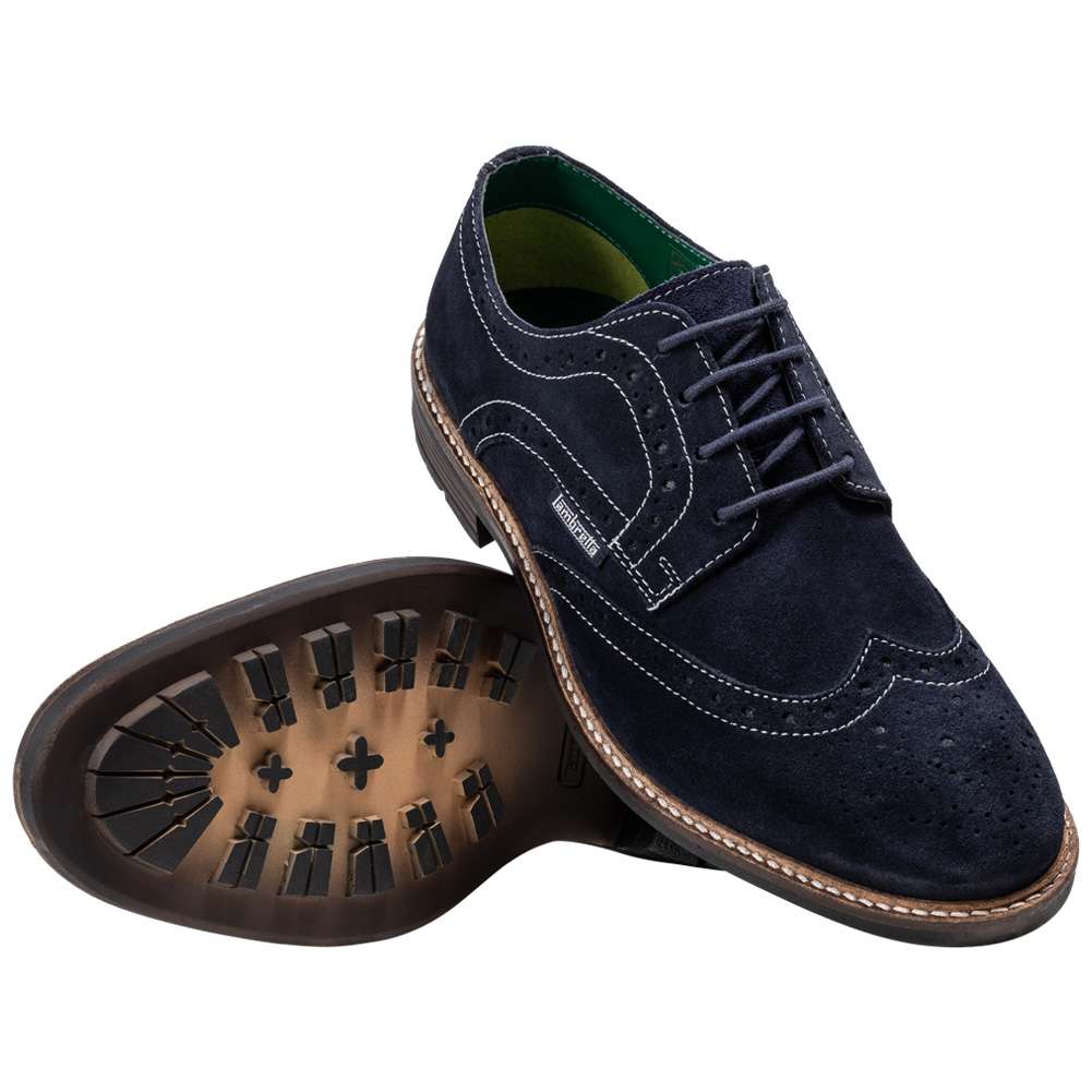 Lambretta Carlo Brogue Herren Leder Businessschuhe navy