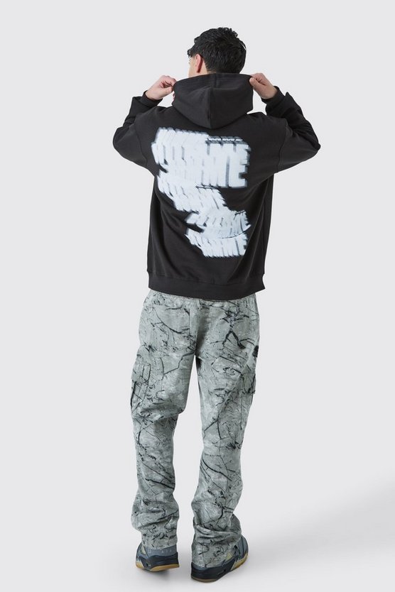 Oversize Hoodie mit Homme Print