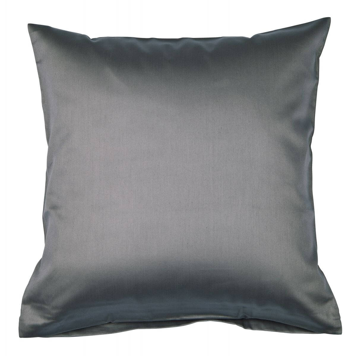 Janine Colors Mako-Satin Kissenbezug Anthrazit 40 x 40 cm
