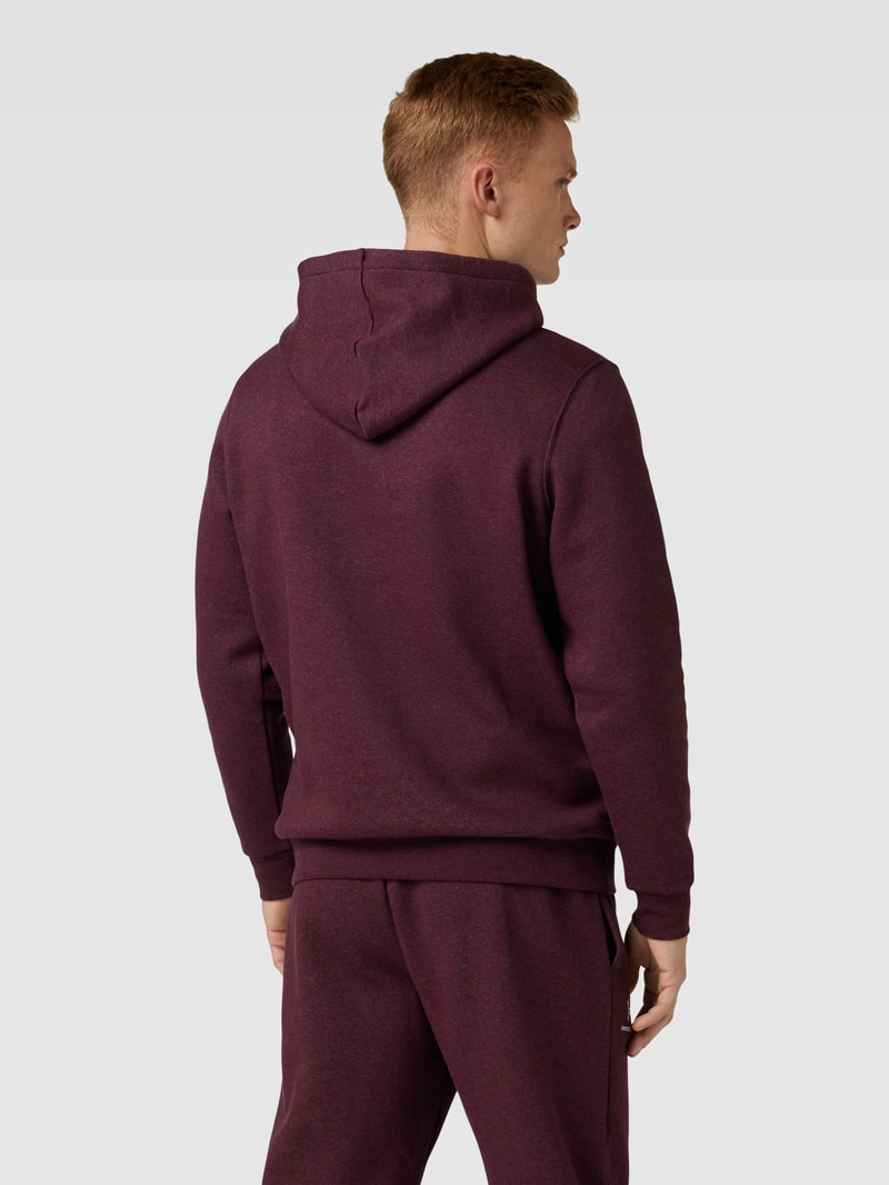 Hoodie mit Känguru-Tasche in bordeaux rot