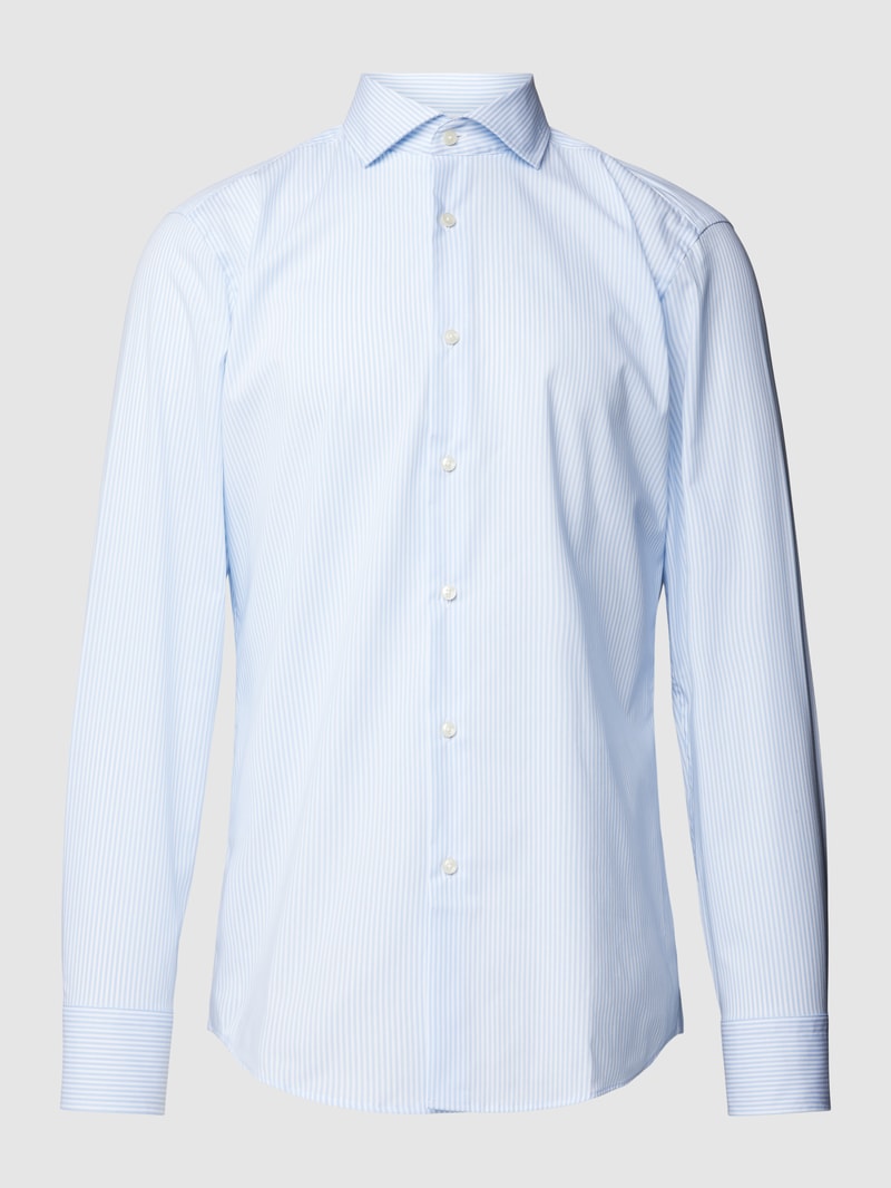 Slim Fit Business-Hemd Modell 'Hank' in bleu