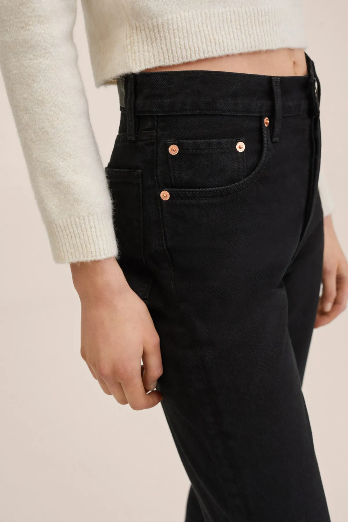 MANGO  27009805 Damen / Mädchen Schwarzer Denim