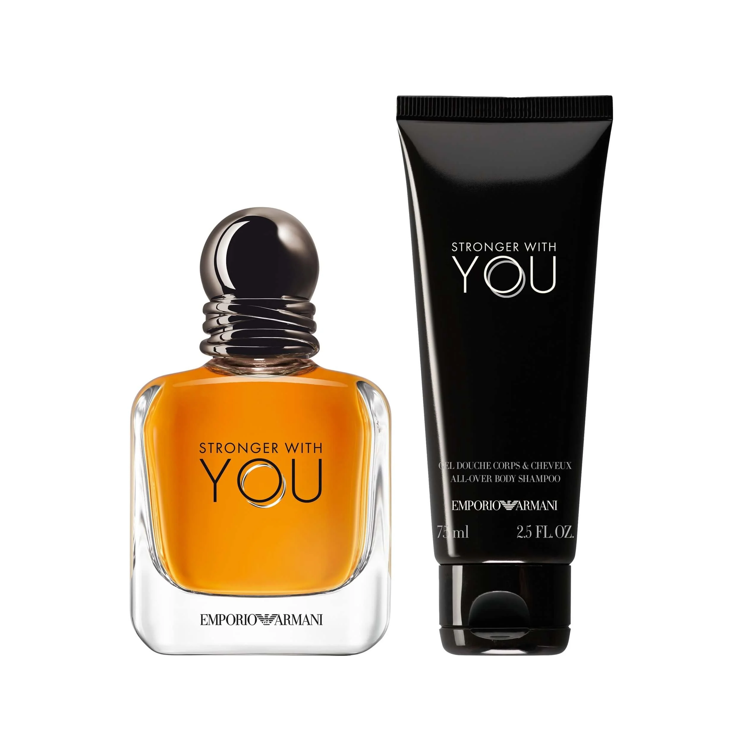 Σετ δώρου Emporio Armani για εκείνον Stronger With You + Αφρόλουτρο 75ml - Γιορτές 2025 - Ανδρικό κουτί αρώματος, Eau de Toilette