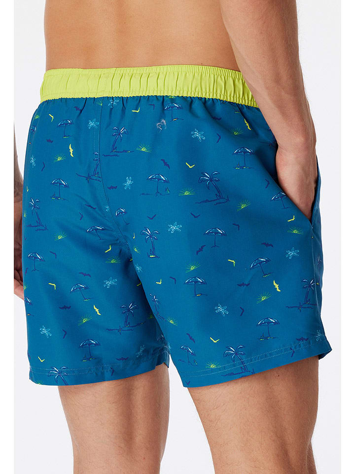 Schiesser Badeshorts in Blau/ Grün günstig kaufen