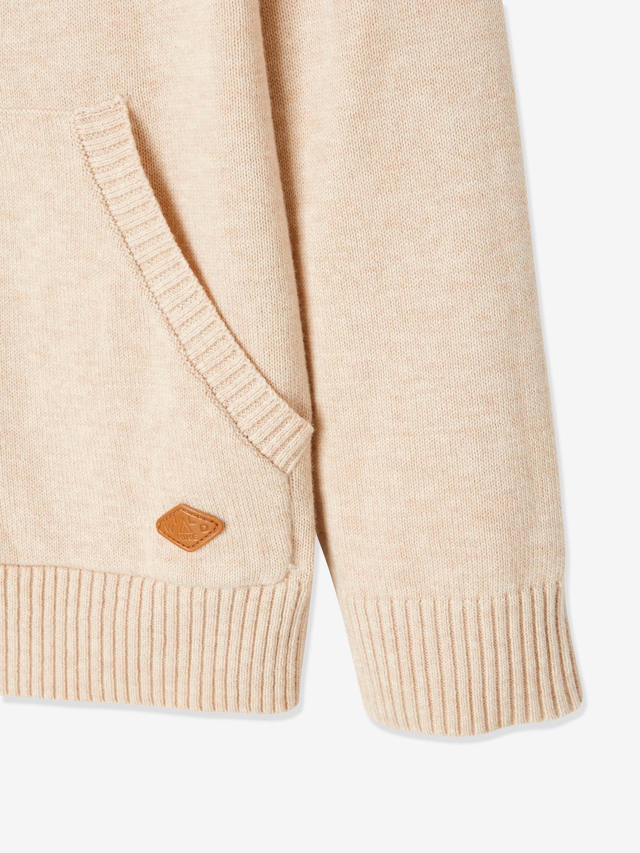 Gilet zippé col montant garçon noisette