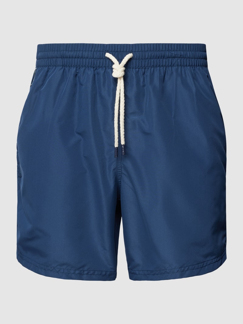 Badehose mit elastischem Bund in marineblau