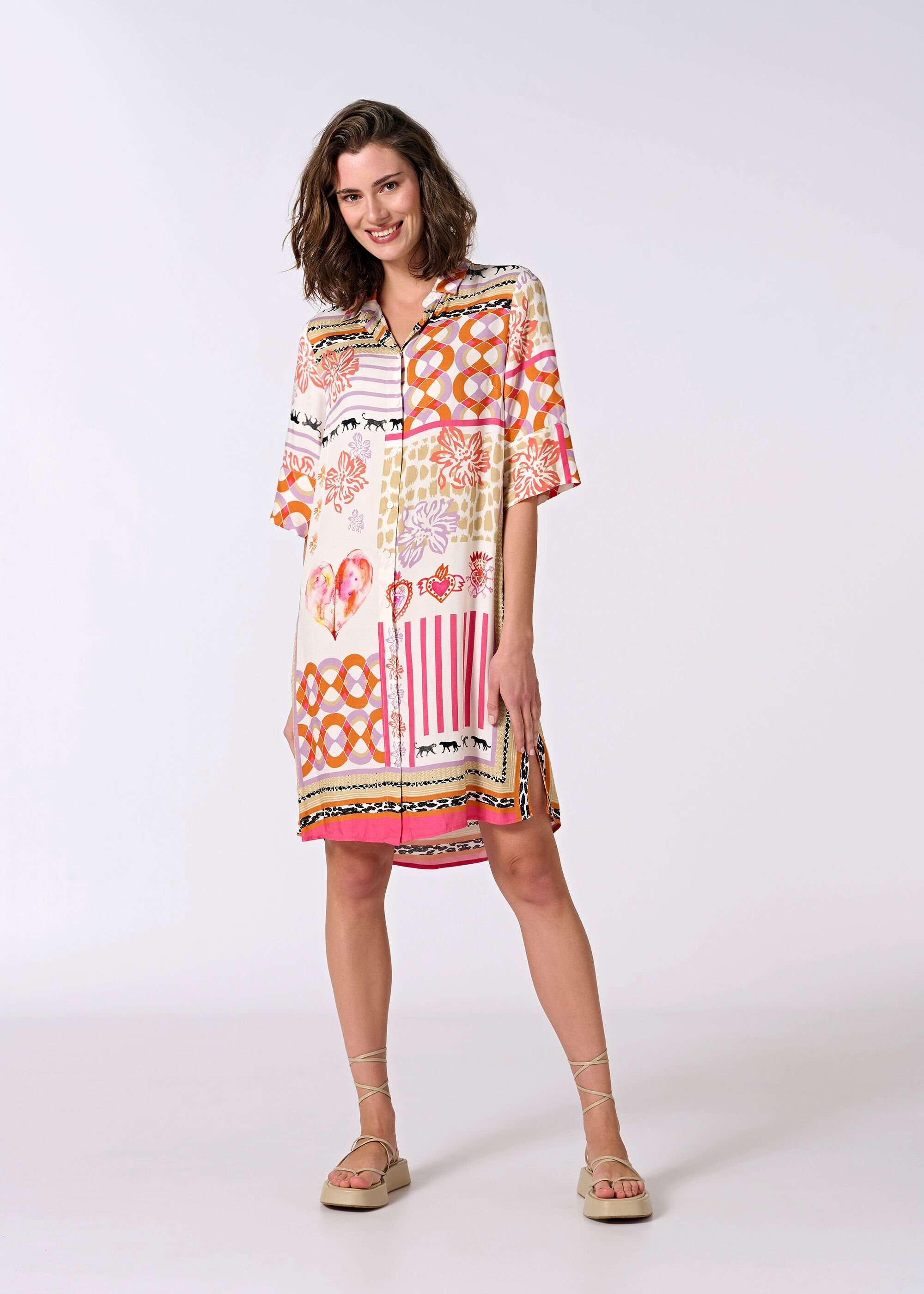 eve in paradise Blusenkleid Juliane mit Afrika-Wildlife-Aufdruck