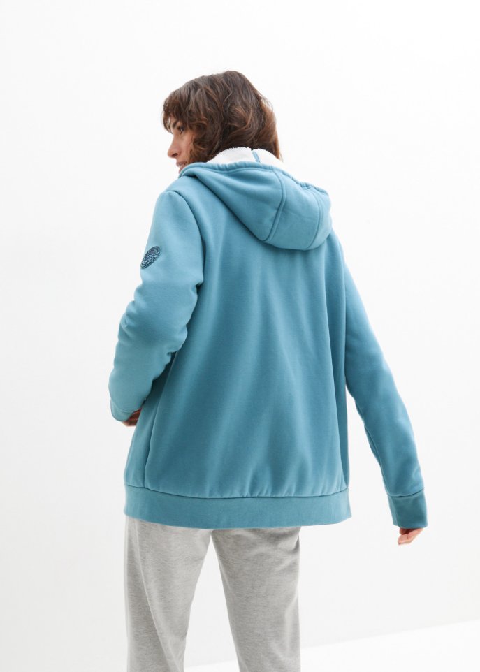 Sweatjacke mit Teddyfleece