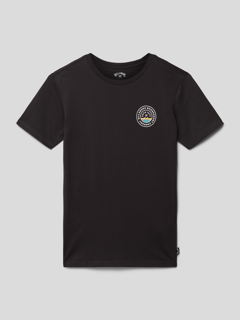 T-Shirt mit Label-Print Modell 'WALLED' in schwarz