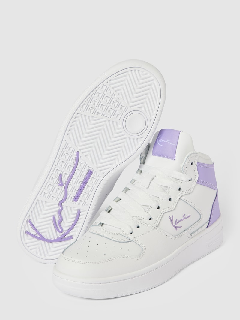 High Top Sneaker mit Label-Details in weiss