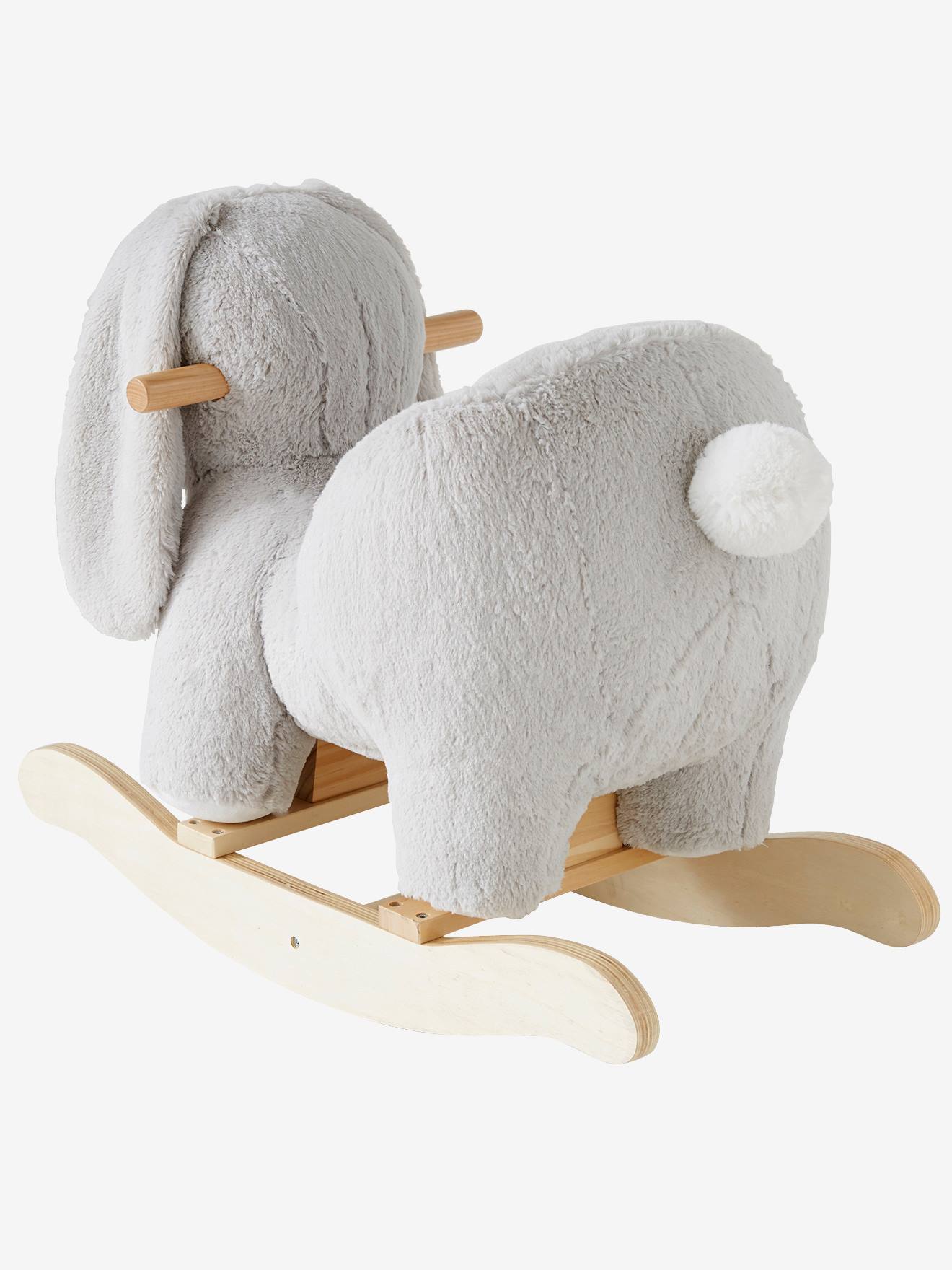 Lapin à bascule bébé FSC® gris