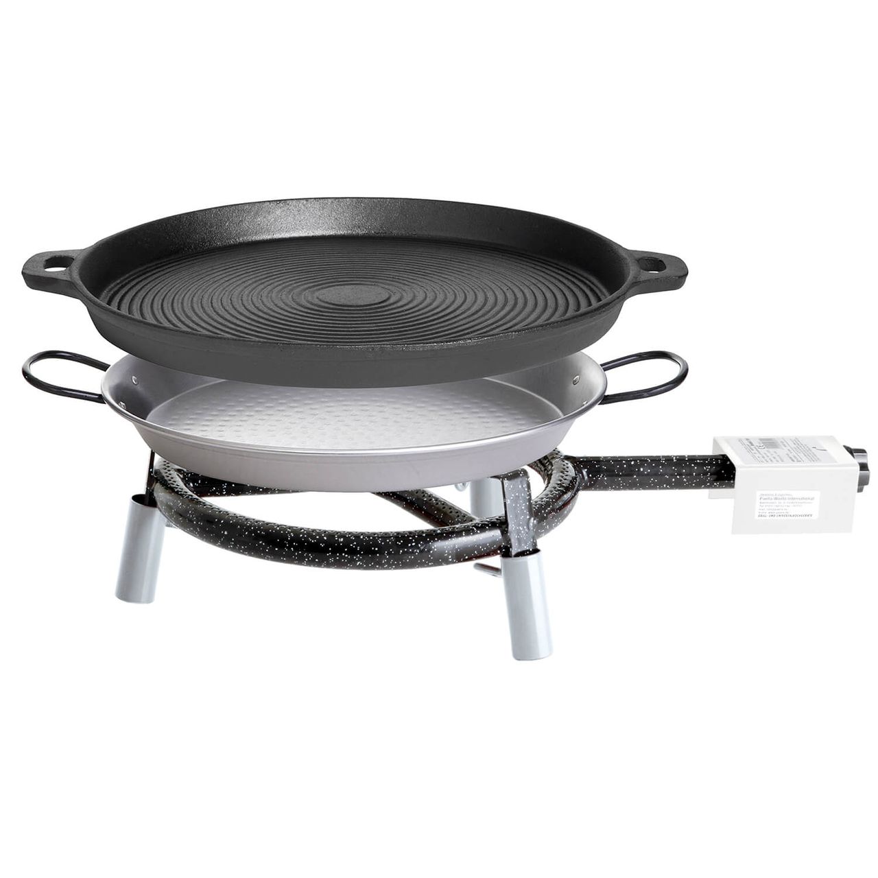 PaellaWorld International Paella World Trekking Line Set mit Gusseisenpfanne und Paella-Pfanne