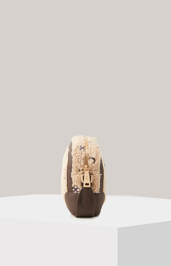 Schultertasche Decoro Peluche Cloe in Beige