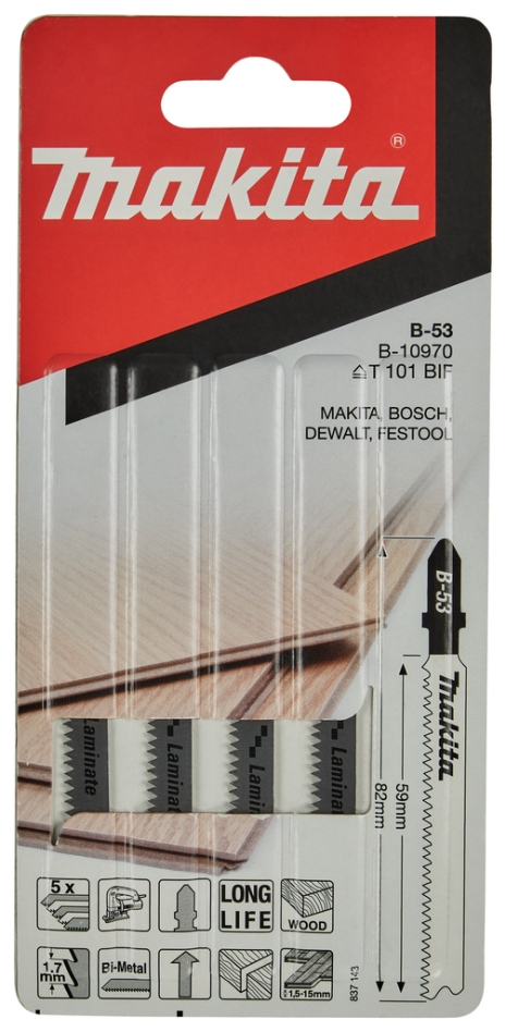 Makita pribor B-10970 List ubodne pile za laminirano drvo 83 mm B-53, T101BIF (5 komada)
