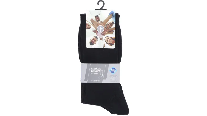 MOVE UP Unisex Socken Kellner schwarz
