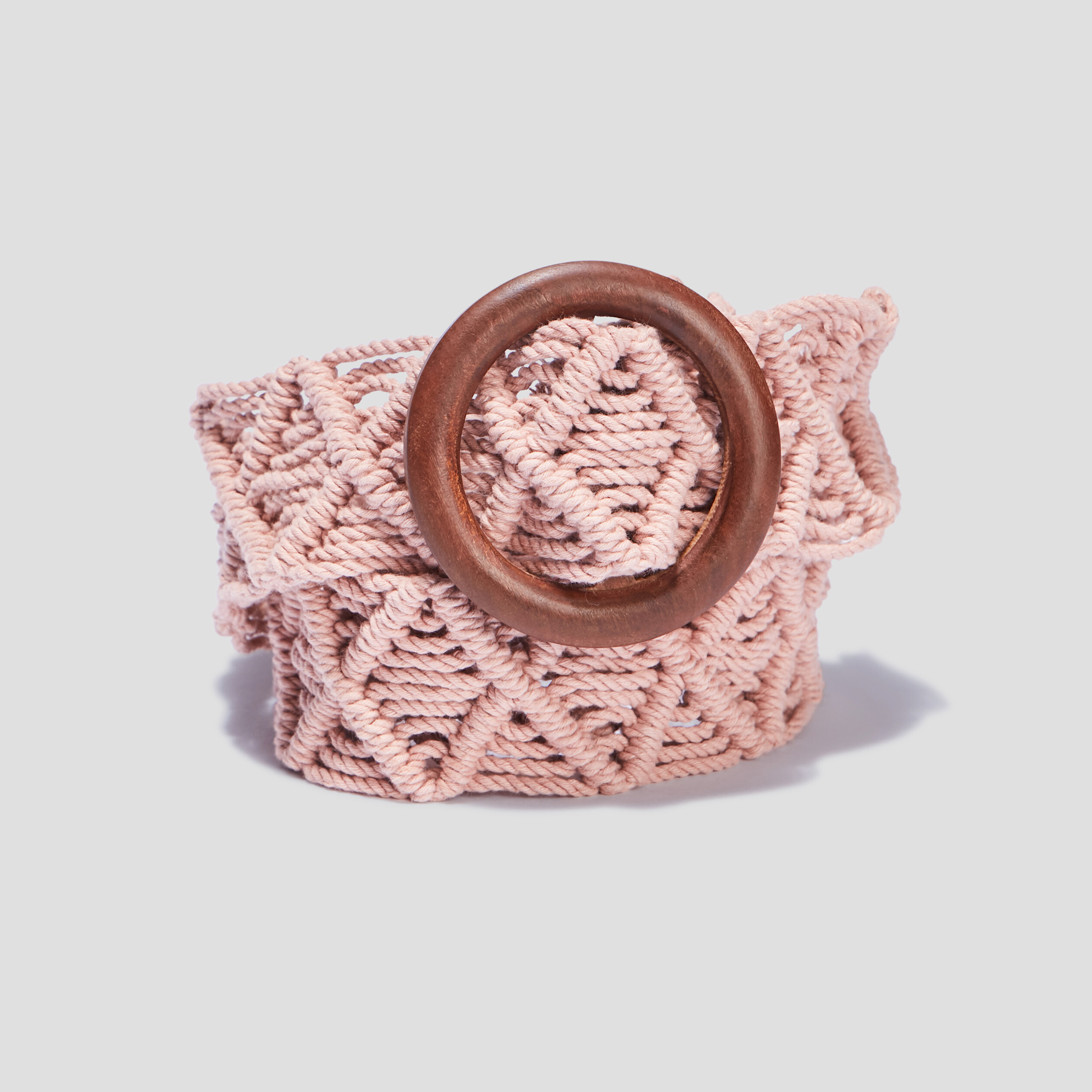 Ceinture tressée rose clair femme | La Halle