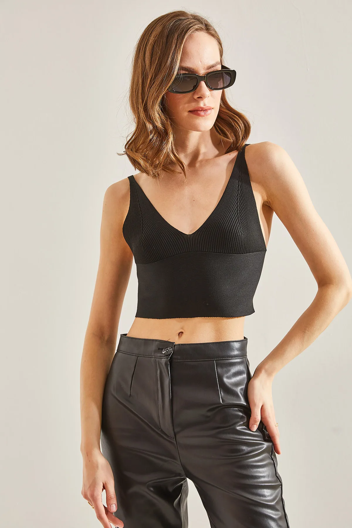 Bianco Lucci  Damen Bustier Strick Doppelset
