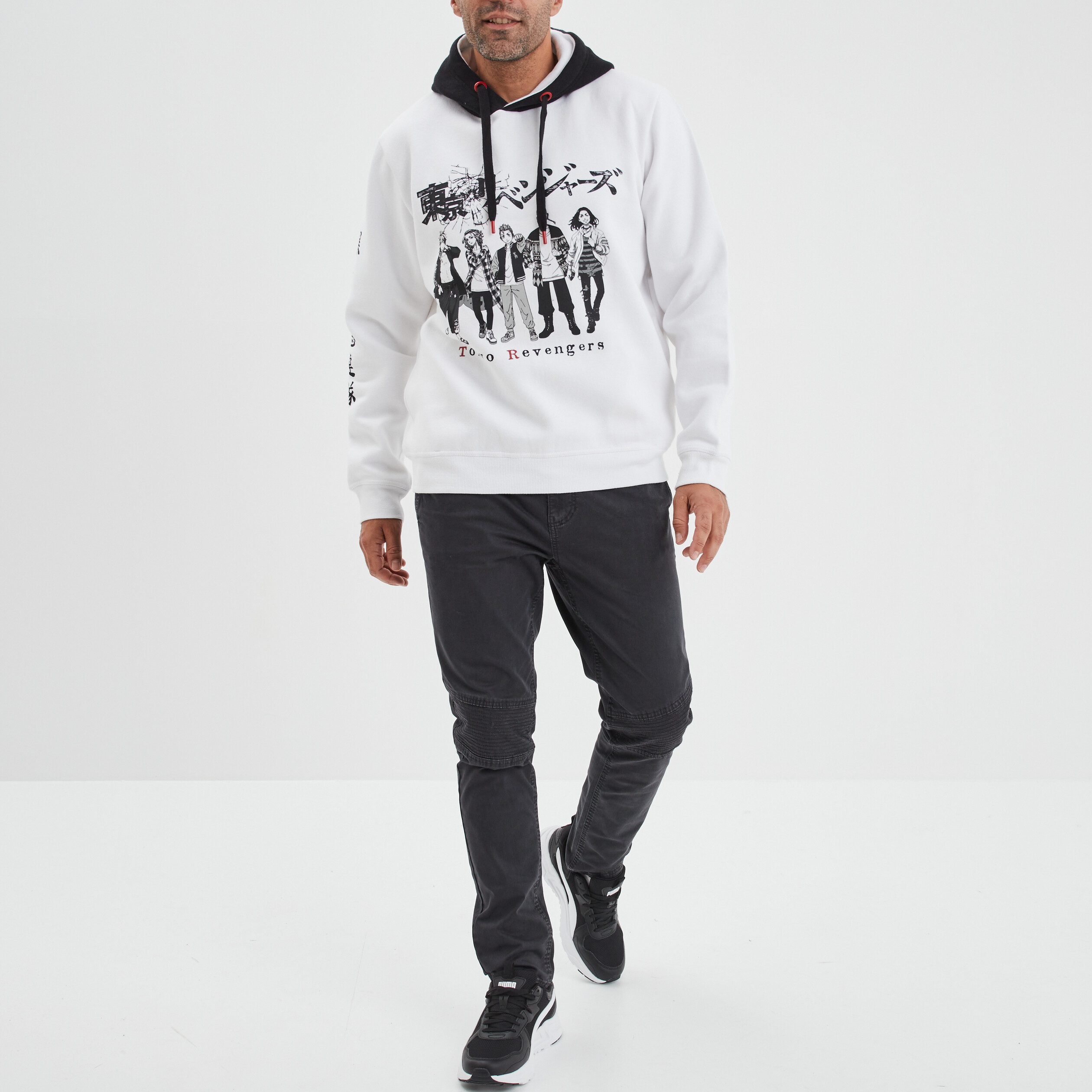 Sweat à capuche hoodie Tokyo Revengers blanc homme | La Halle