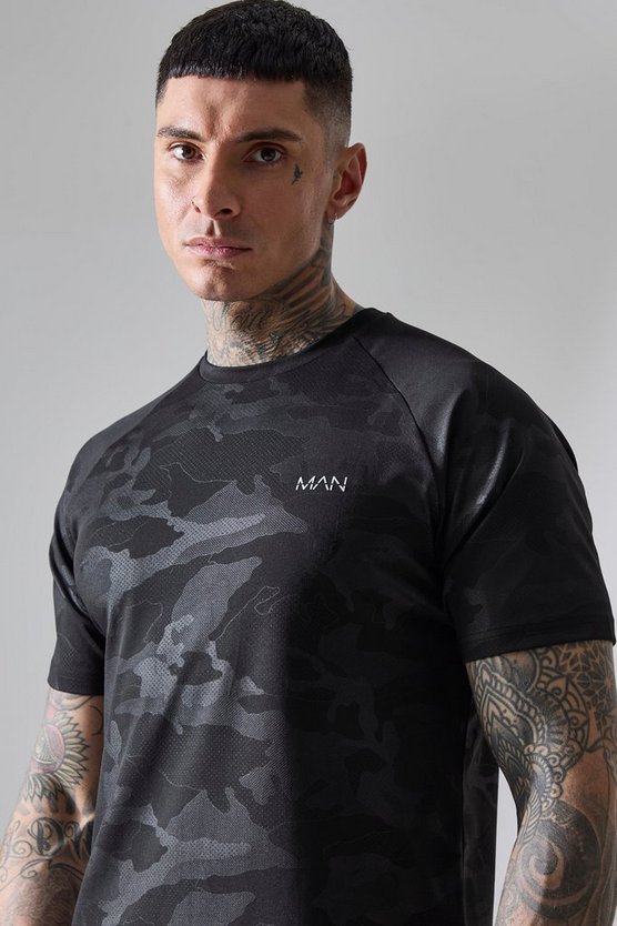 Tall Man Active Camo Raglan Performance T-shirt