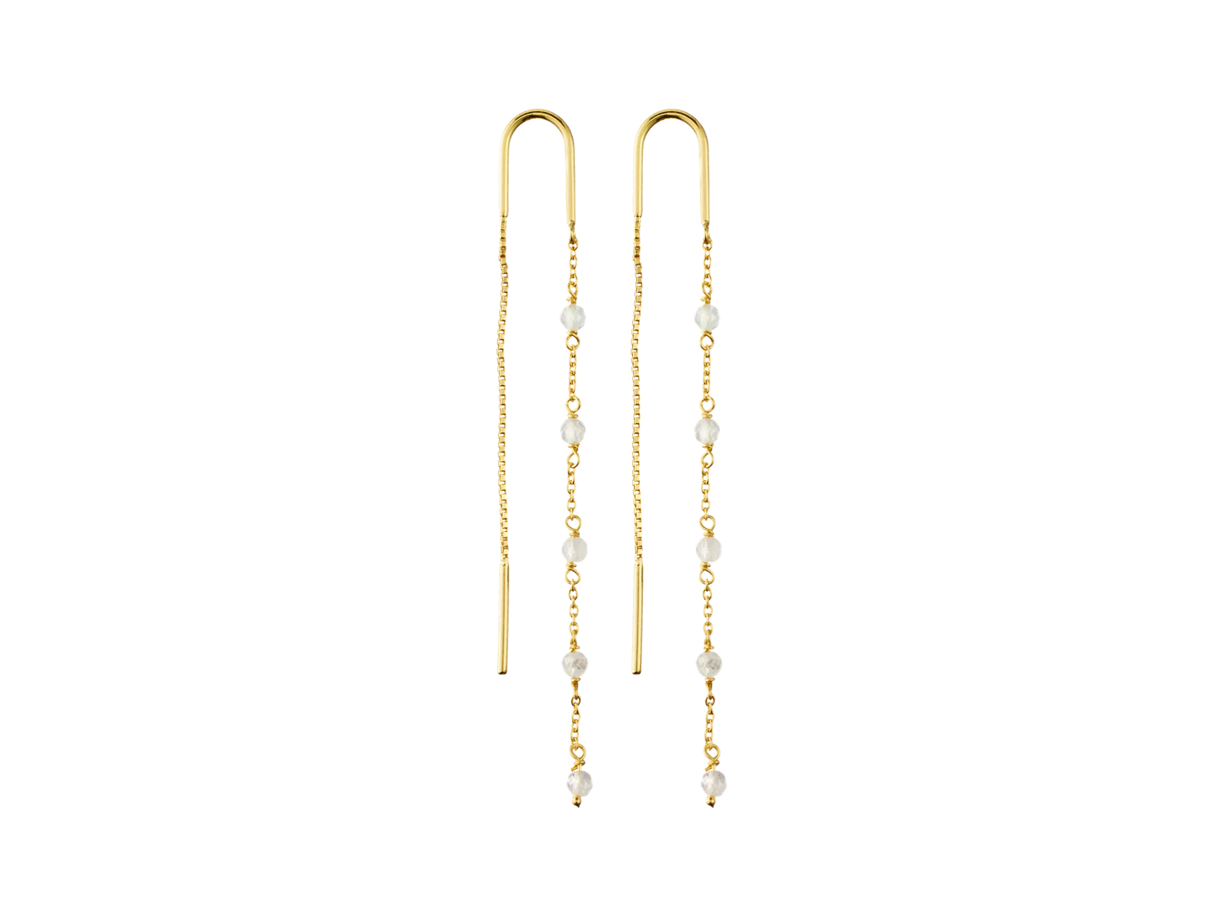 Boucles d'oreilles en quartz rose plaqué or