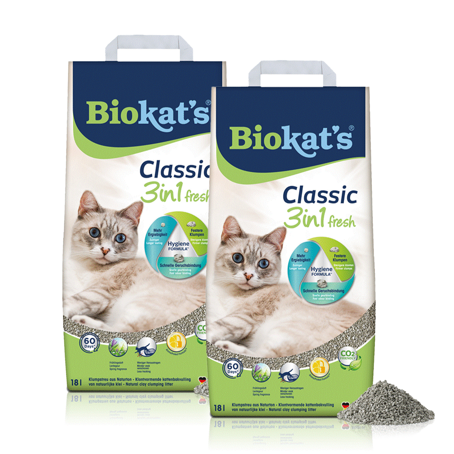 Biokat's Katzenstreu Biokat's classic fresh 3in1 2x18 l