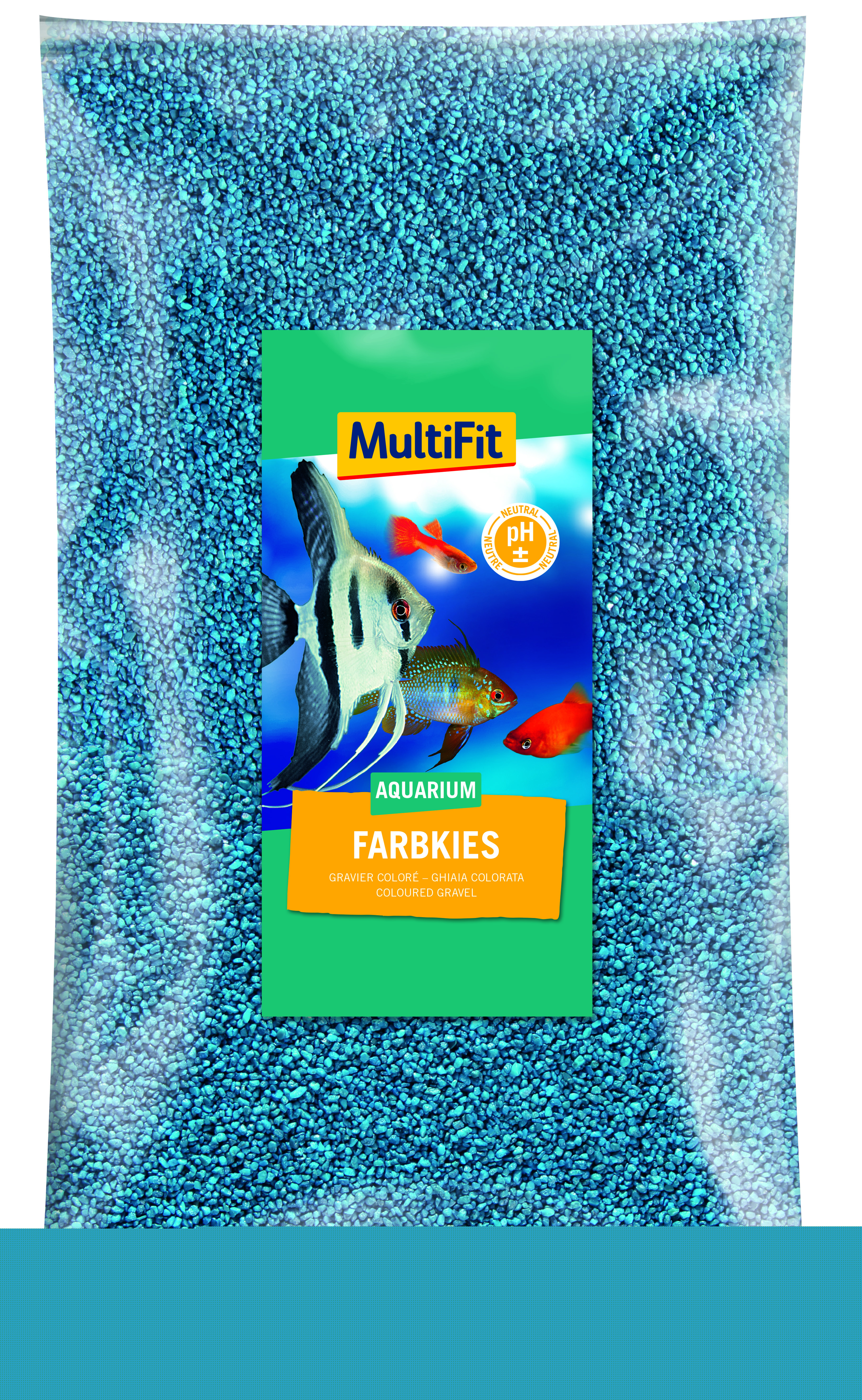 MultiFit Bodengrund MultiFit Farbkies 2-3mm 5Kg azurblau