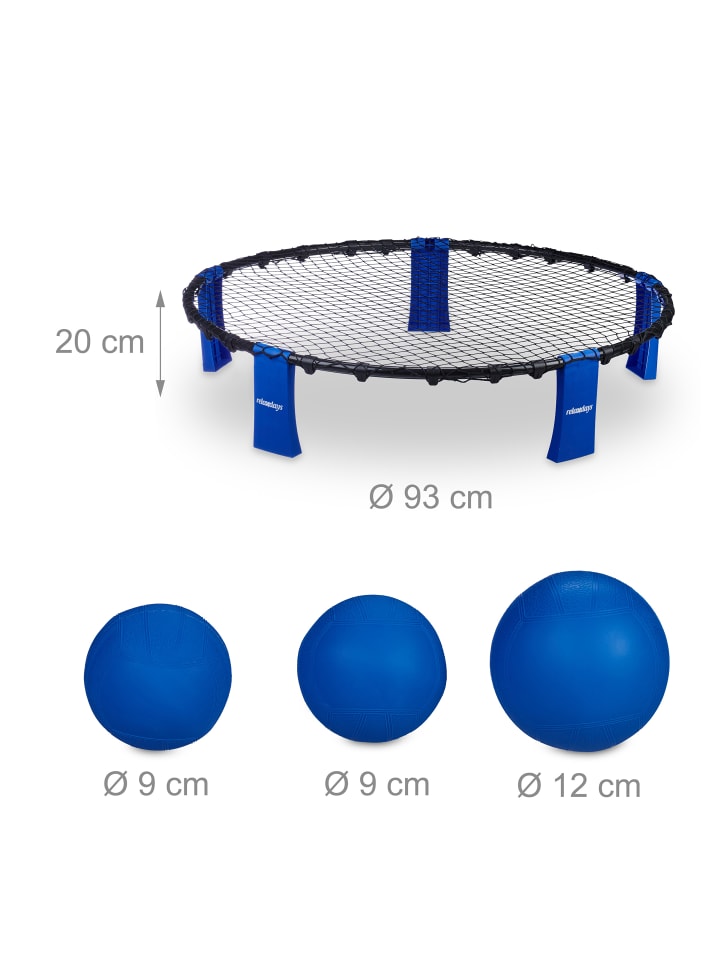 relaxdays Roundnet Set in Schwarz/ Blau günstig kaufen onesize