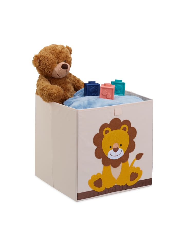 relaxdays Aufbewahrungsbox in Beige/ Gelb - (B)33 x (H)33 x (T)33 cm günstig kaufen onesize