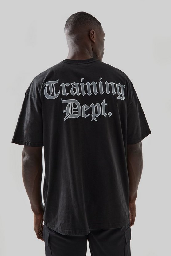 Active Training Dept Gothic Font Oversized Tshirt