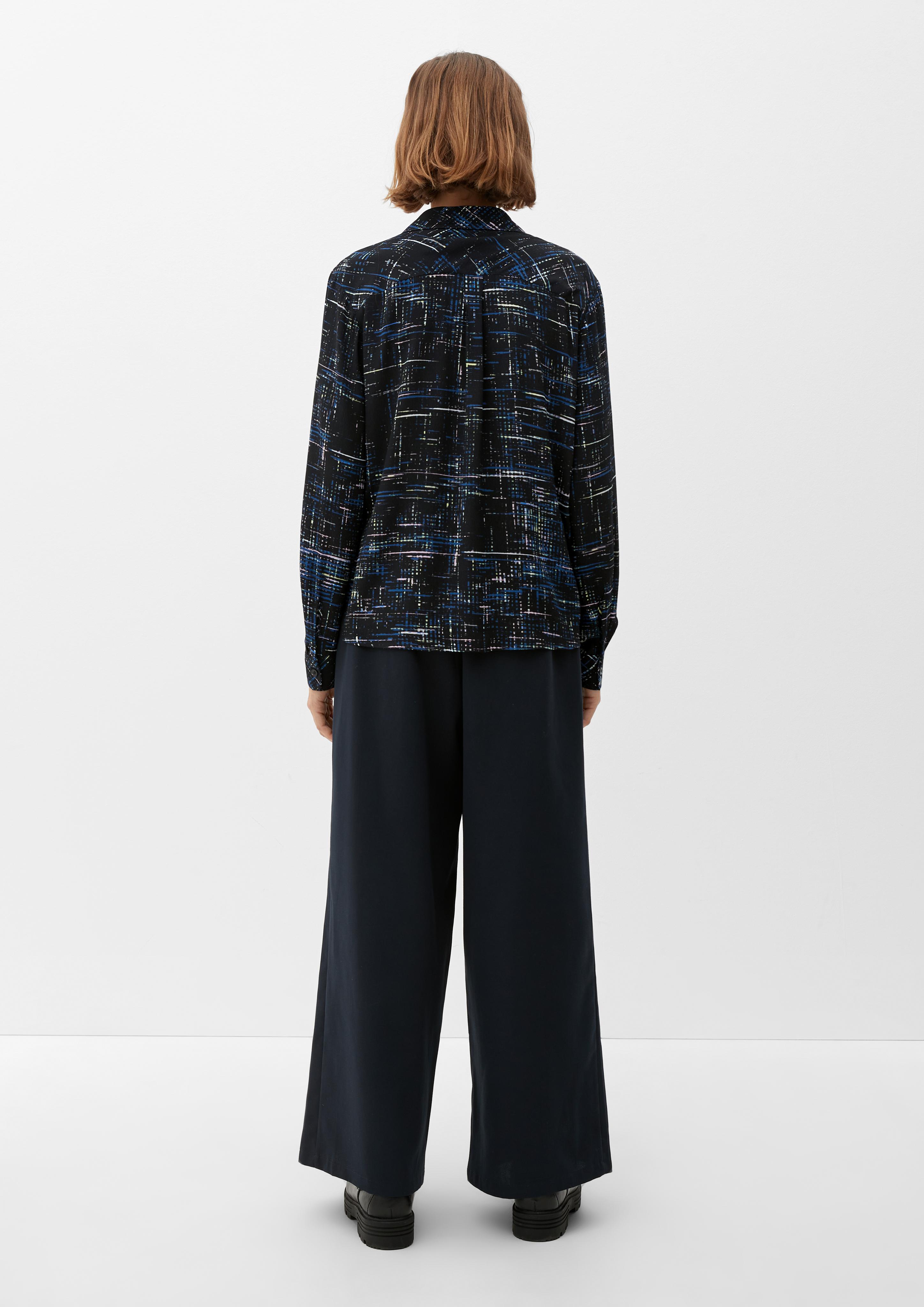 Viskosebluse mit Allovermuster  2124786-99A0