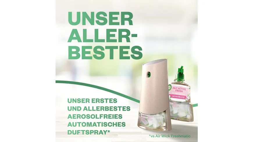 Air Wick Active Fresh Aerosolfreies Automatisches Duftspray Nachfüller Jasminblüte 228ml 228 ml