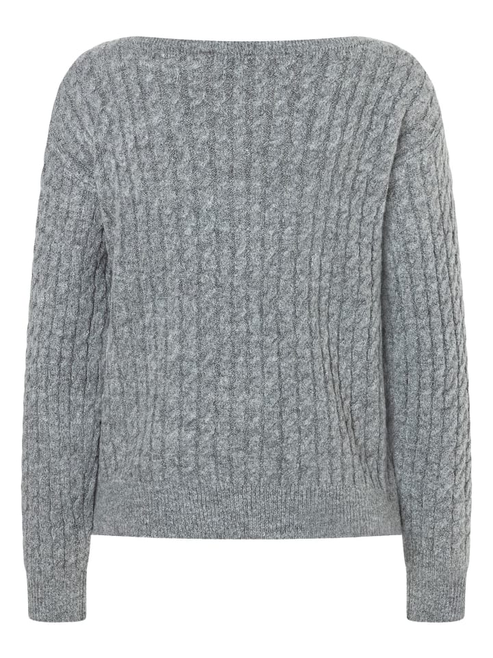 More & More Strukturpullover in grau günstig kaufen