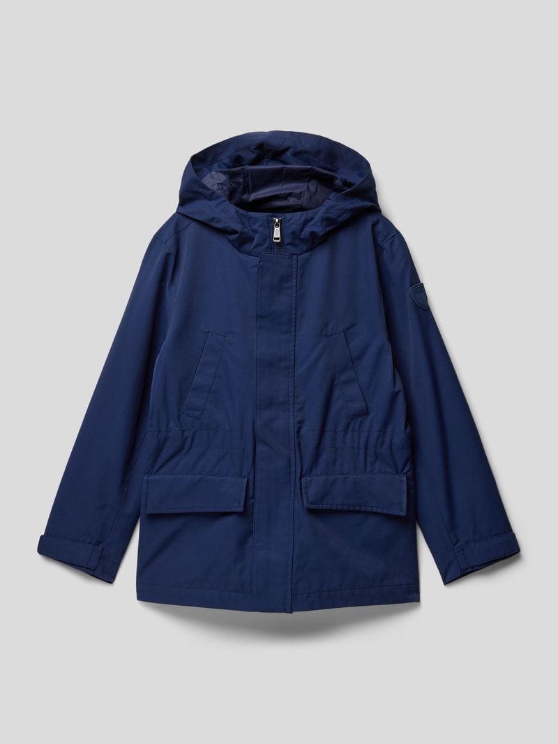 Jacke mit Kapuze in marineblau