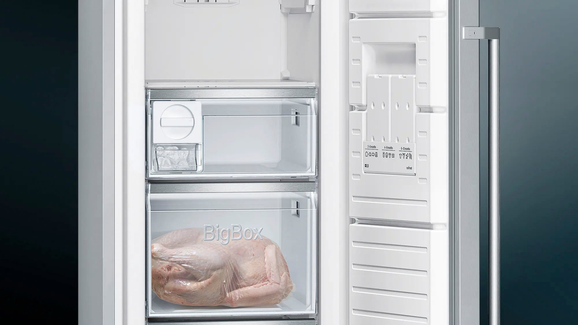 SIEMENS European Side-by-Side KA95NAIEP, 186 cm hoch, 120 cm breit