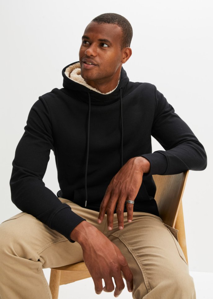 Thermo-Kapuzensweatshirt mit Teddyfutter