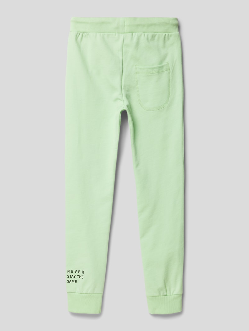 Sweatpants mit Statement-Print in hellgrün