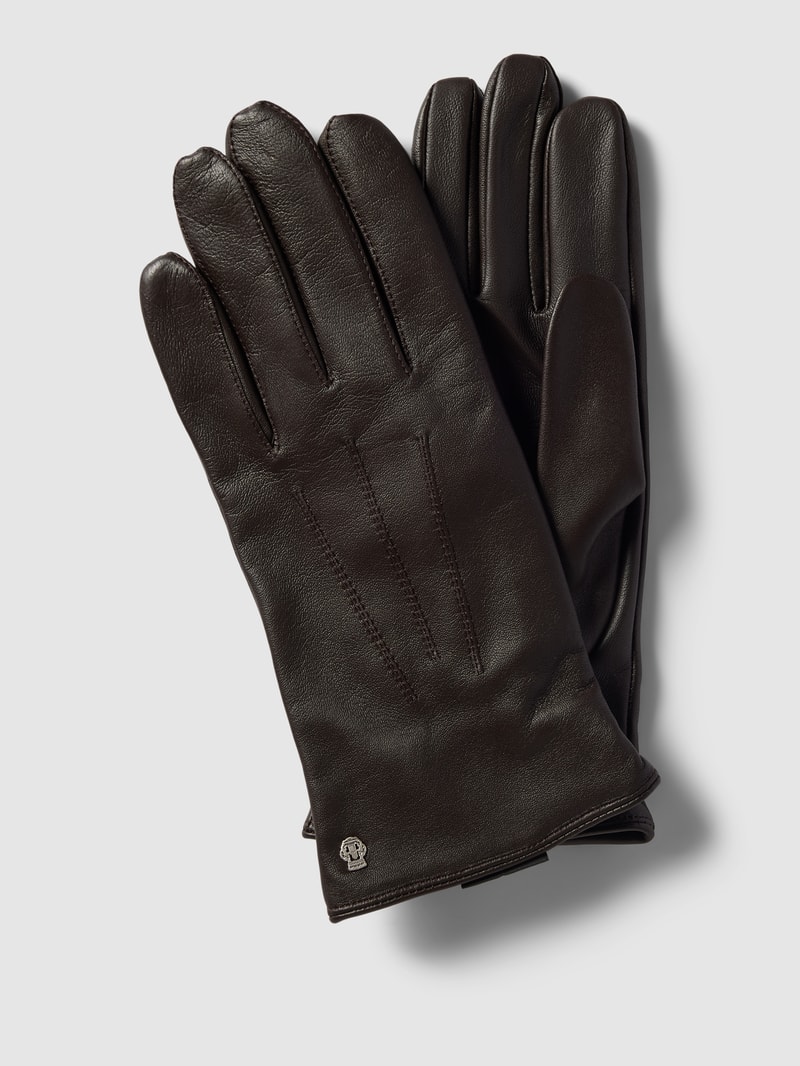 Handschuhe aus echtem Leder in dunkelbraun