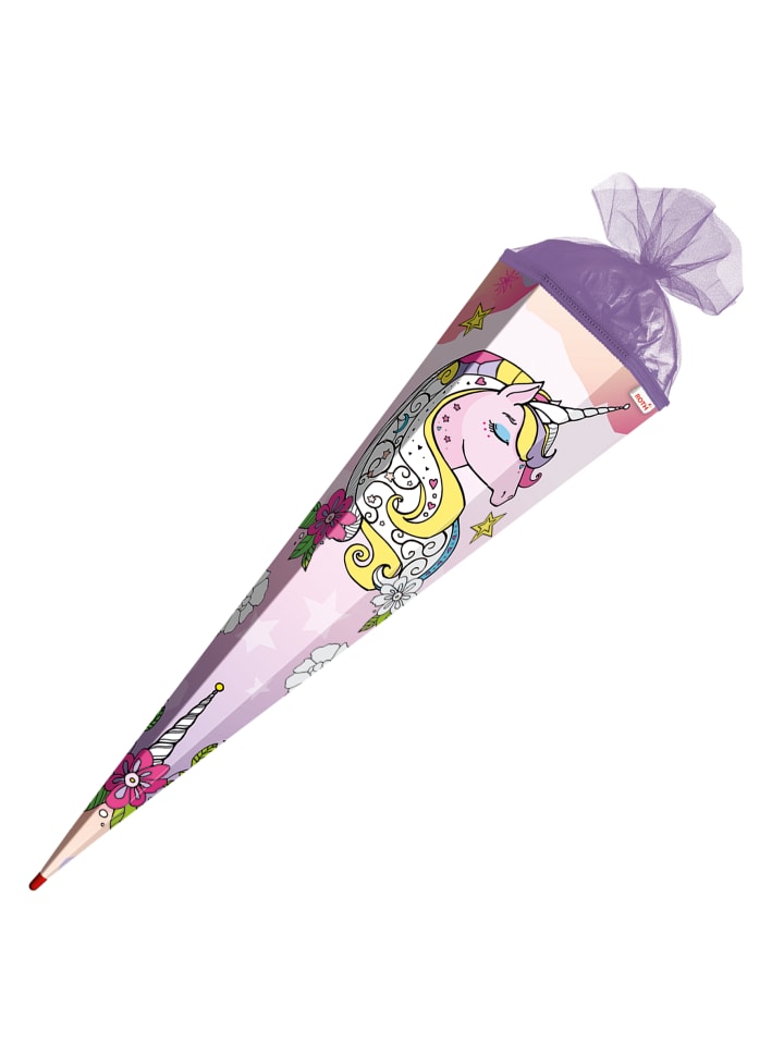 ROTH Scribble-Schultüte Einhorn 85 cm, zum Ausmalen in Bunt günstig kaufen onesize