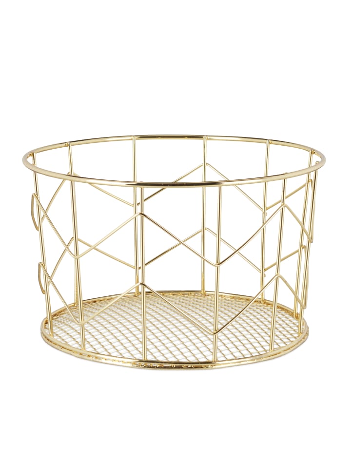 relaxdays Drahtkorb in Gold günstig kaufen onesize