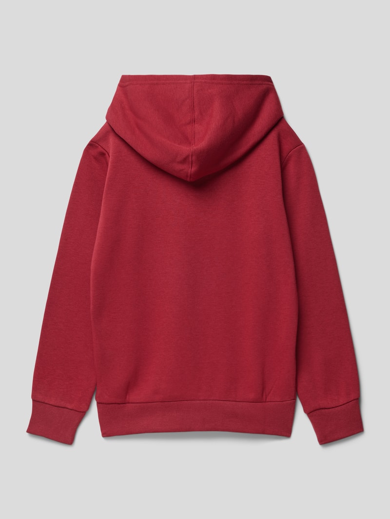 Hoodie mit Logo-Print in dunkelrot