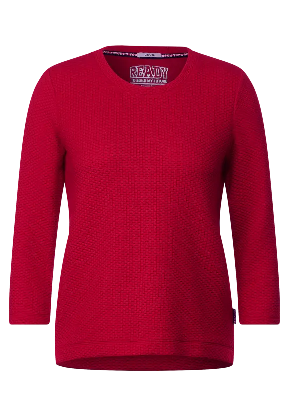 CECIL Strukturshirt mit 3/4 Arm