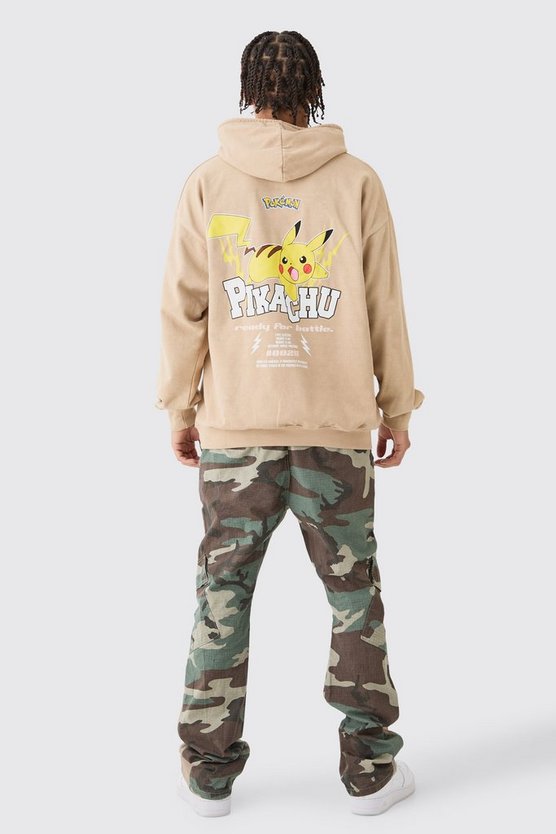 Oversize Hoodie mit lizenziertem Pokemon Pikachu Print