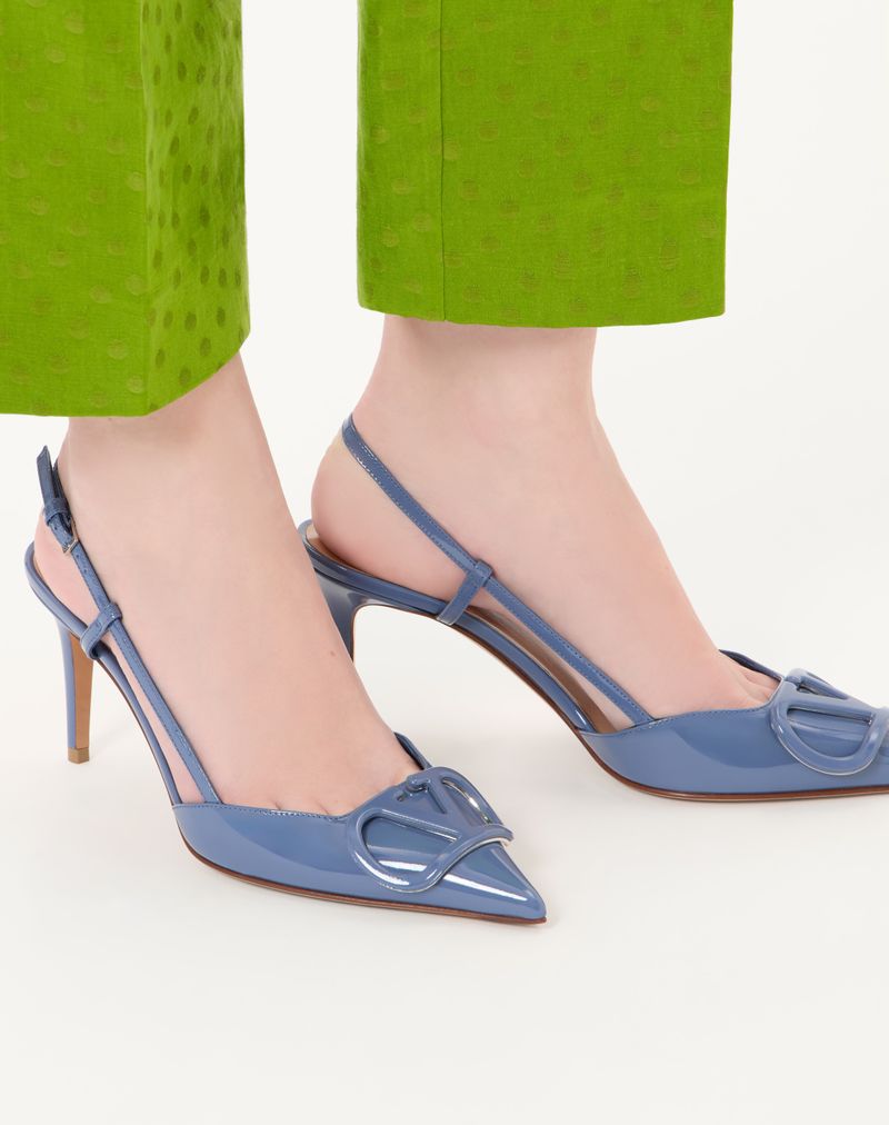 VLogo Signature Patent Slingback Pump 80mm