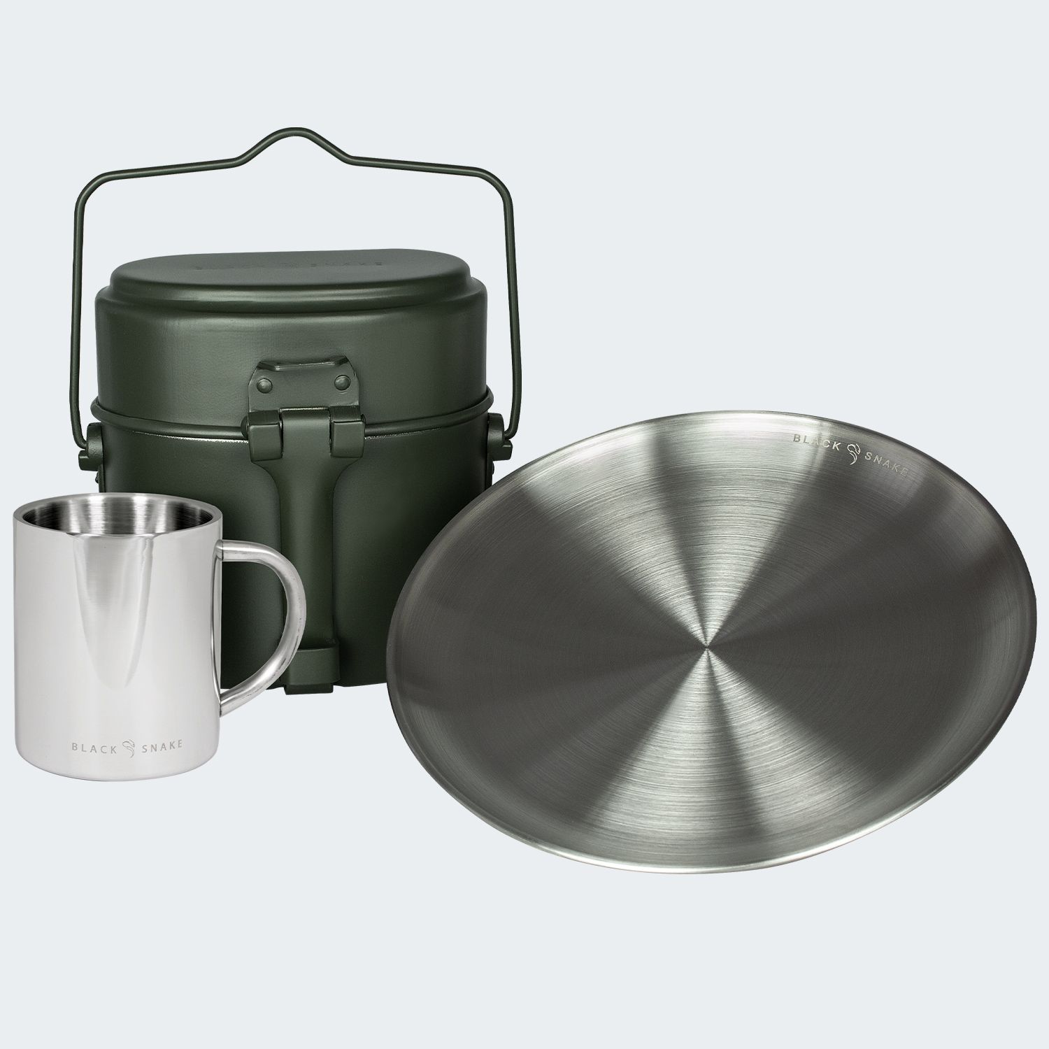 Black Snake 3-teiliges Campingkochgeschirr Set
