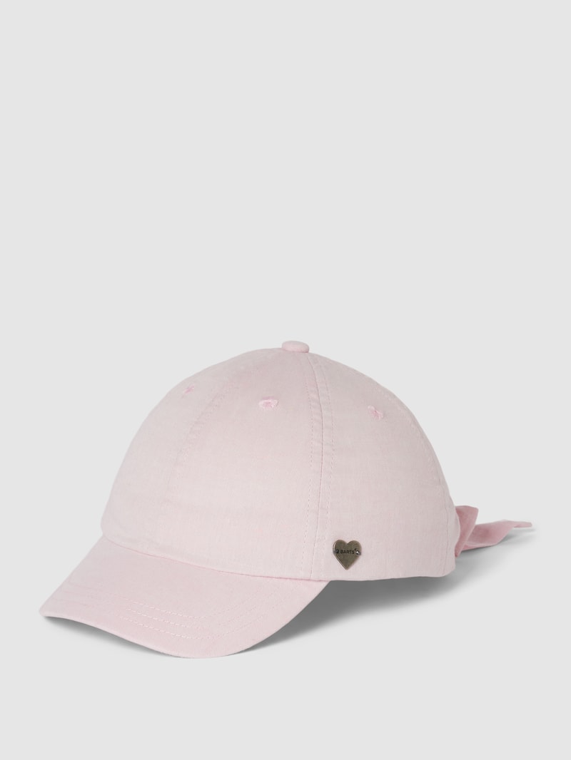 Cap aus Baumwolle mit Label-Detail Modell 'Flamingo' in hellrosa